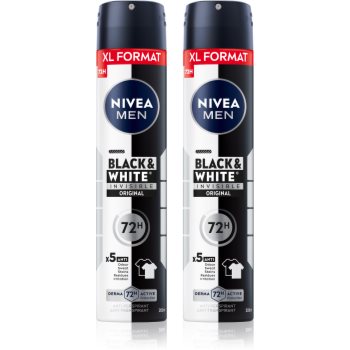 NIVEA MEN Black & White Invisible Original spray anti-perspirant ambalaj economic